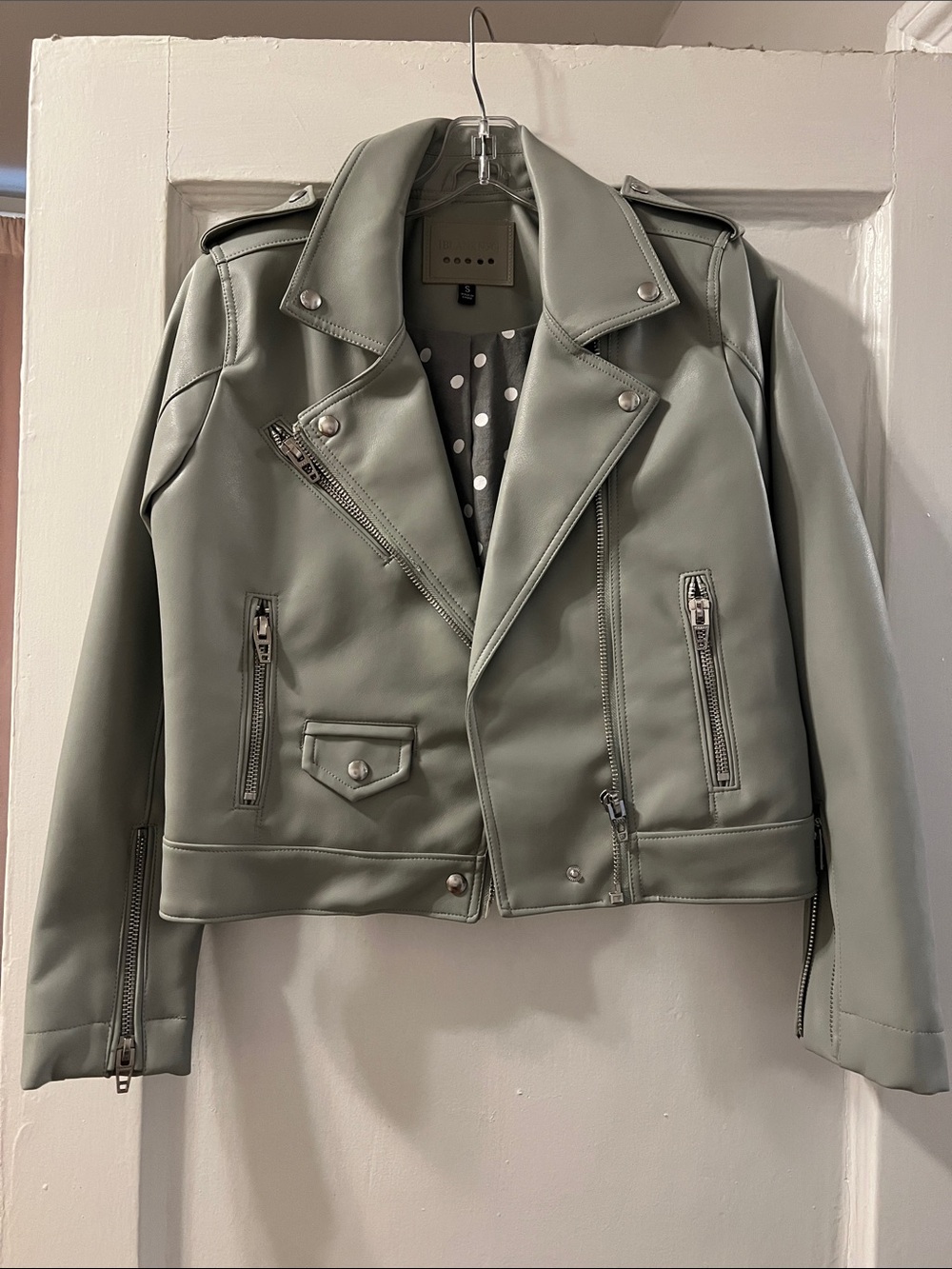 Blank NYC Sage Faux Leather Moto Jacket